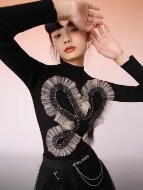 MUKZIN Black Knit Bodysuit