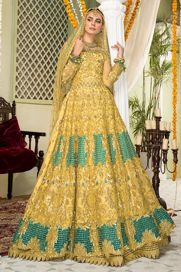 Naqsh by Maryam's · Handmade Luxury Bridal Collection – D-05 Daffodil Gold