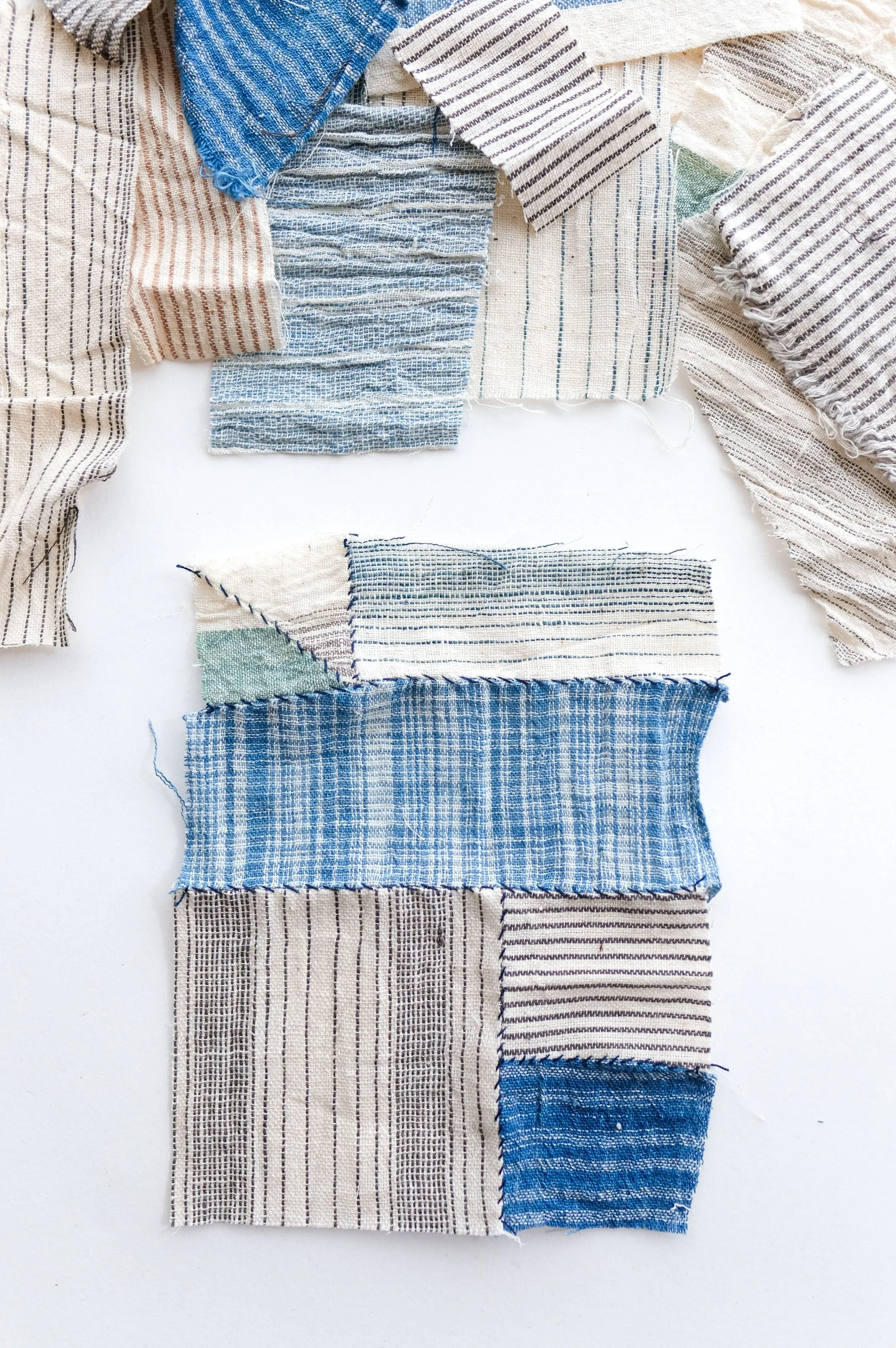 Naturally-dyed Handwoven Fabric Scrappy Bundle