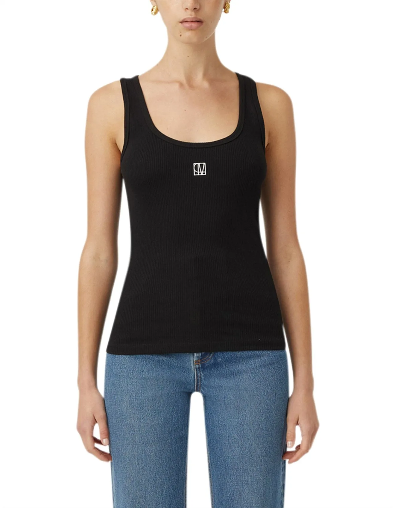 Nora Scoop Neck Tank - Black