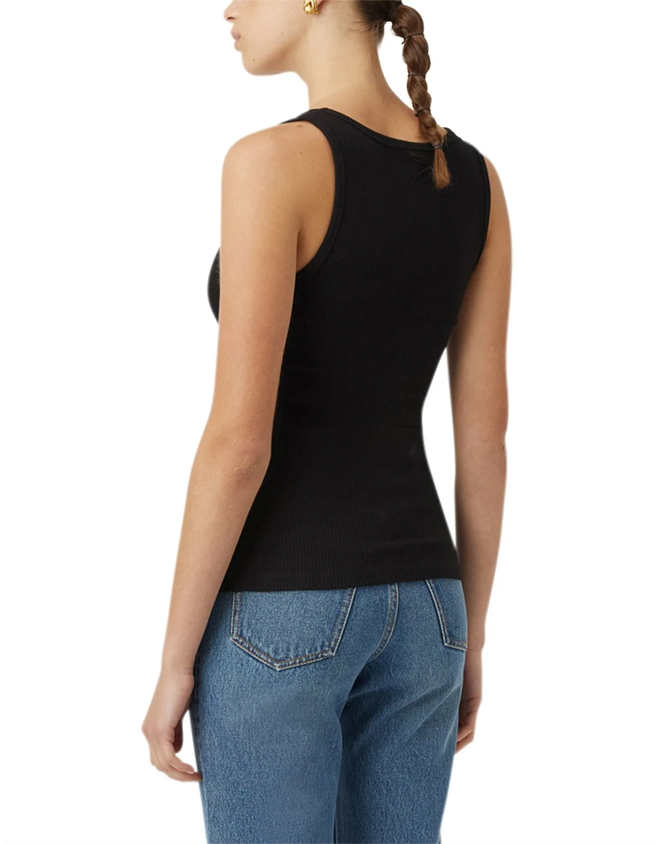 Nora Scoop Neck Tank - Black