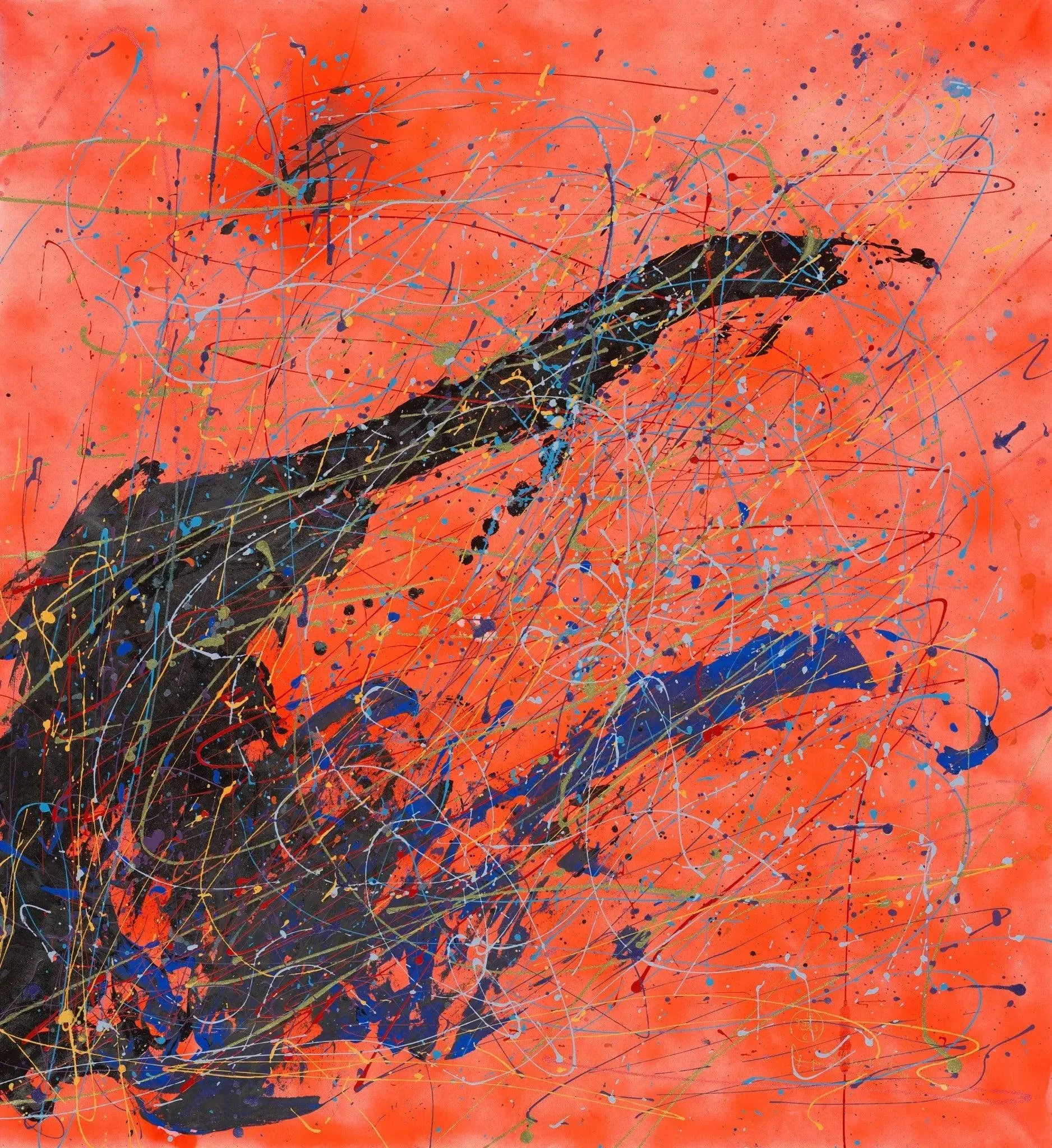 Orange Eclipse - Original Painting - SOLD