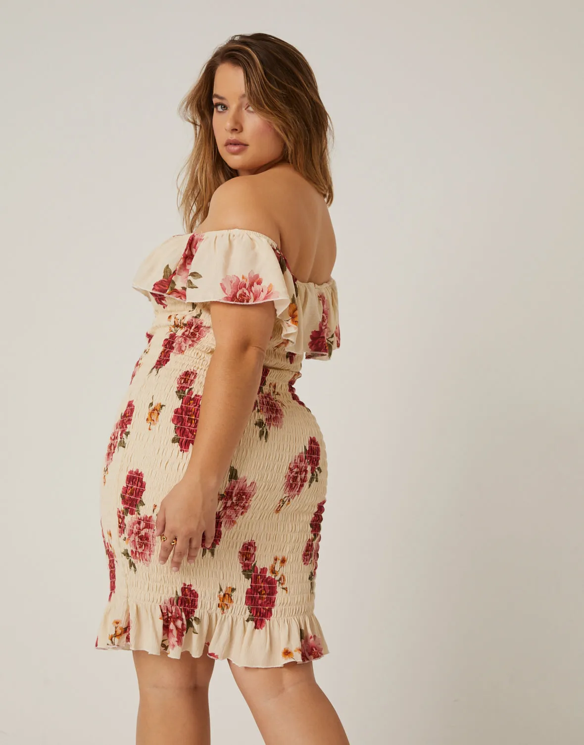 Plus Size Bodycon Smocked Sundress