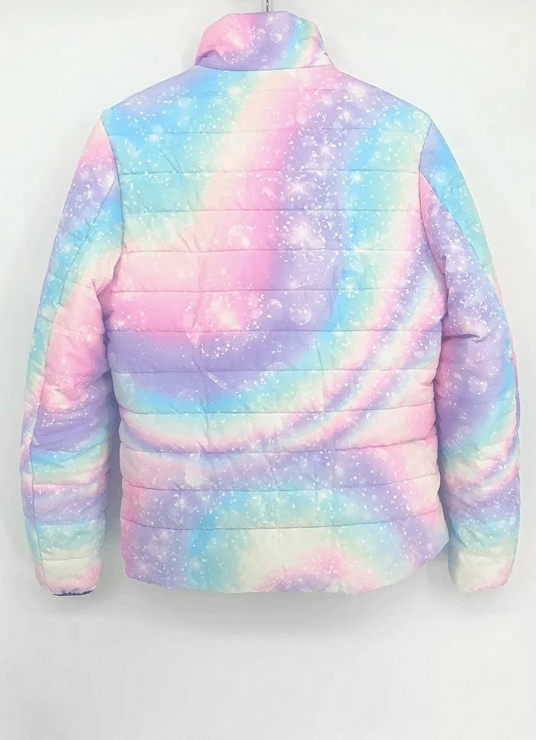 Rainbow Pixel Puffer Jacket