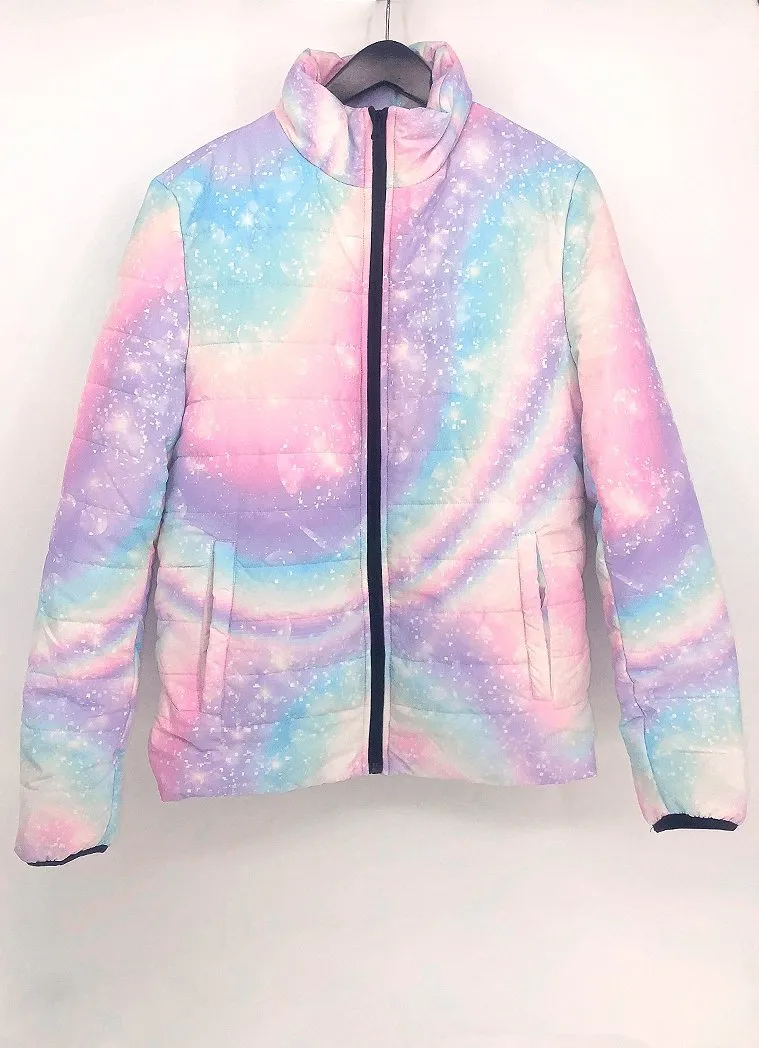 Rainbow Pixel Puffer Jacket