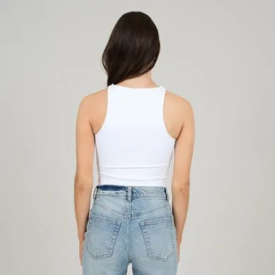 RD Style Roxanna Crewneck Bodysuit - WHITE