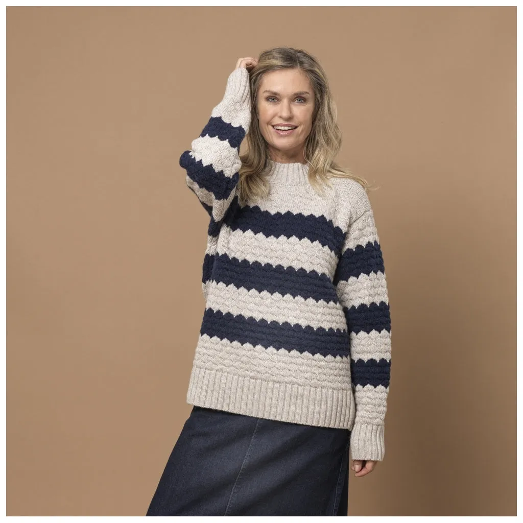 Sara Bubble Knit - Råhvid