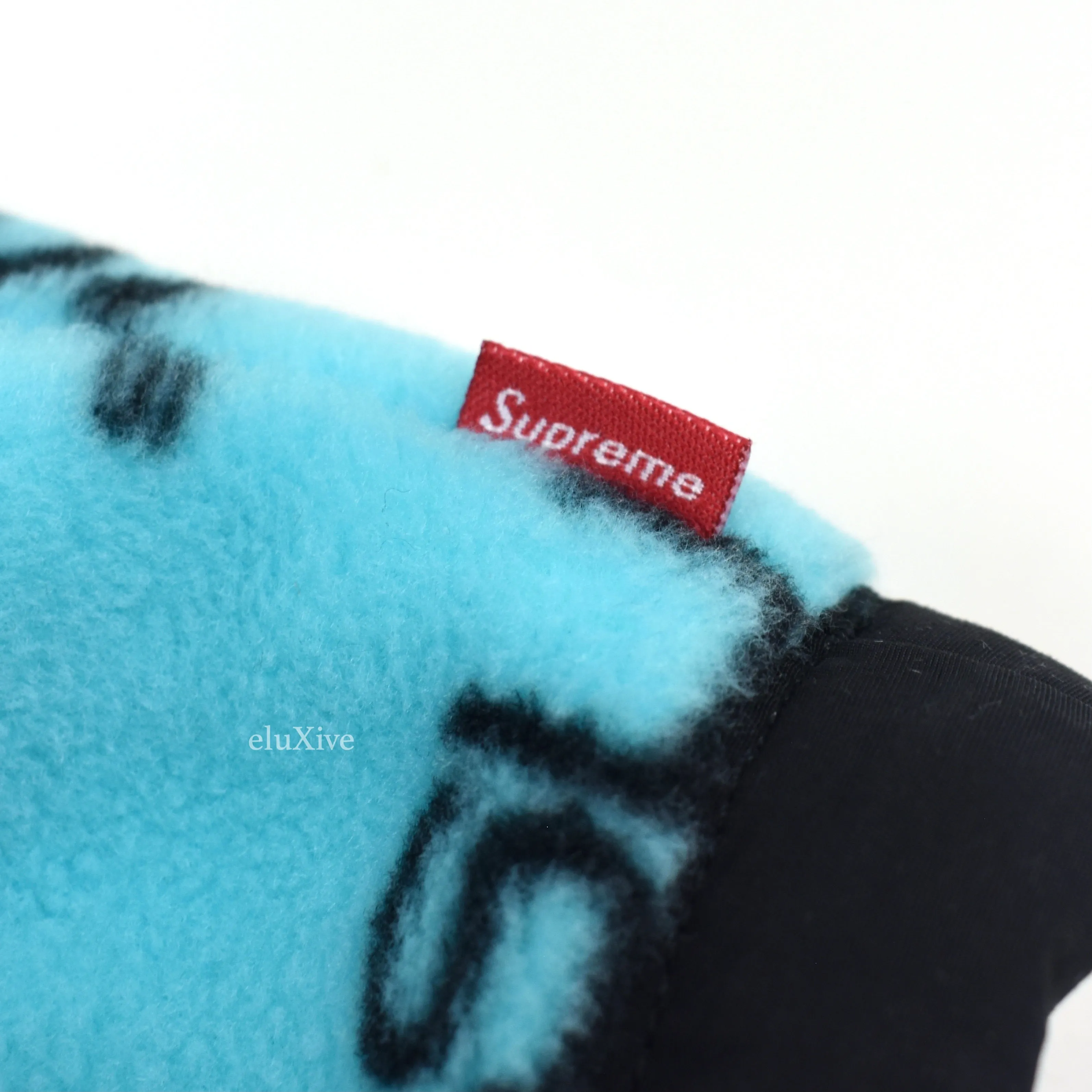 Supreme x The North Face - Teal Steep Tech Allover Logo Fleece Jacket