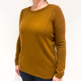 Toffee Brown Crew Neck Cashmere Crew Neck Jumper Large