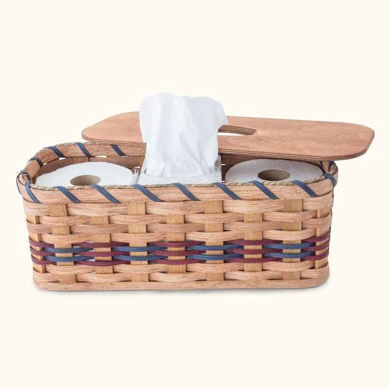 Toilet Tank Basket | Amish Wicker Back Of Toilet Basket