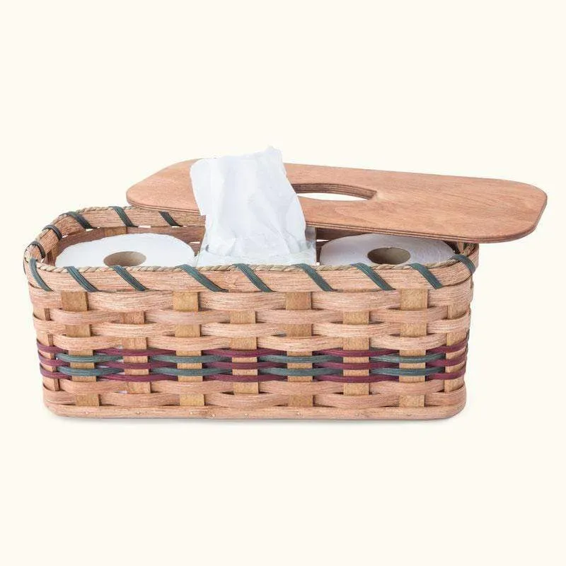 Toilet Tank Basket | Amish Wicker Back Of Toilet Basket