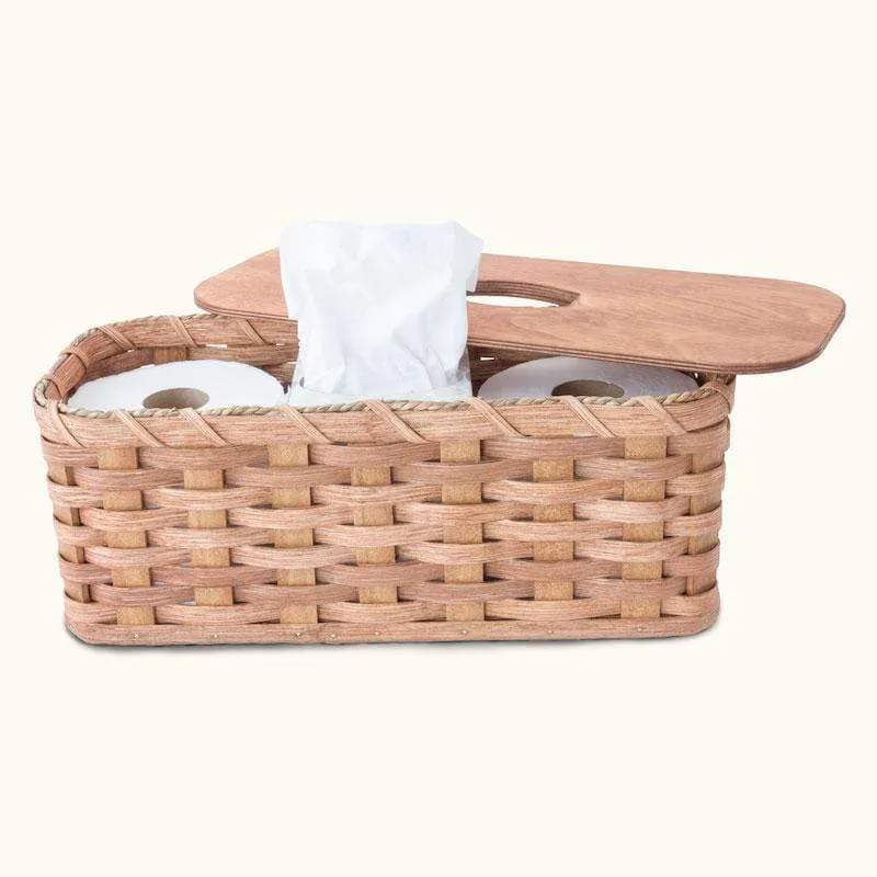 Toilet Tank Basket | Amish Wicker Back Of Toilet Basket