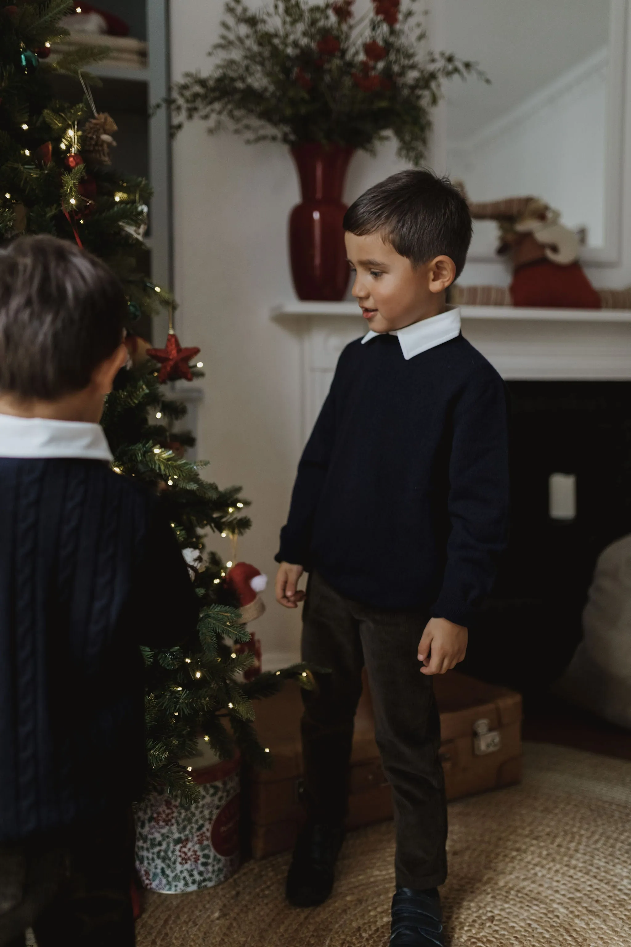 Totò Cashmere Jumper - Navy Blue