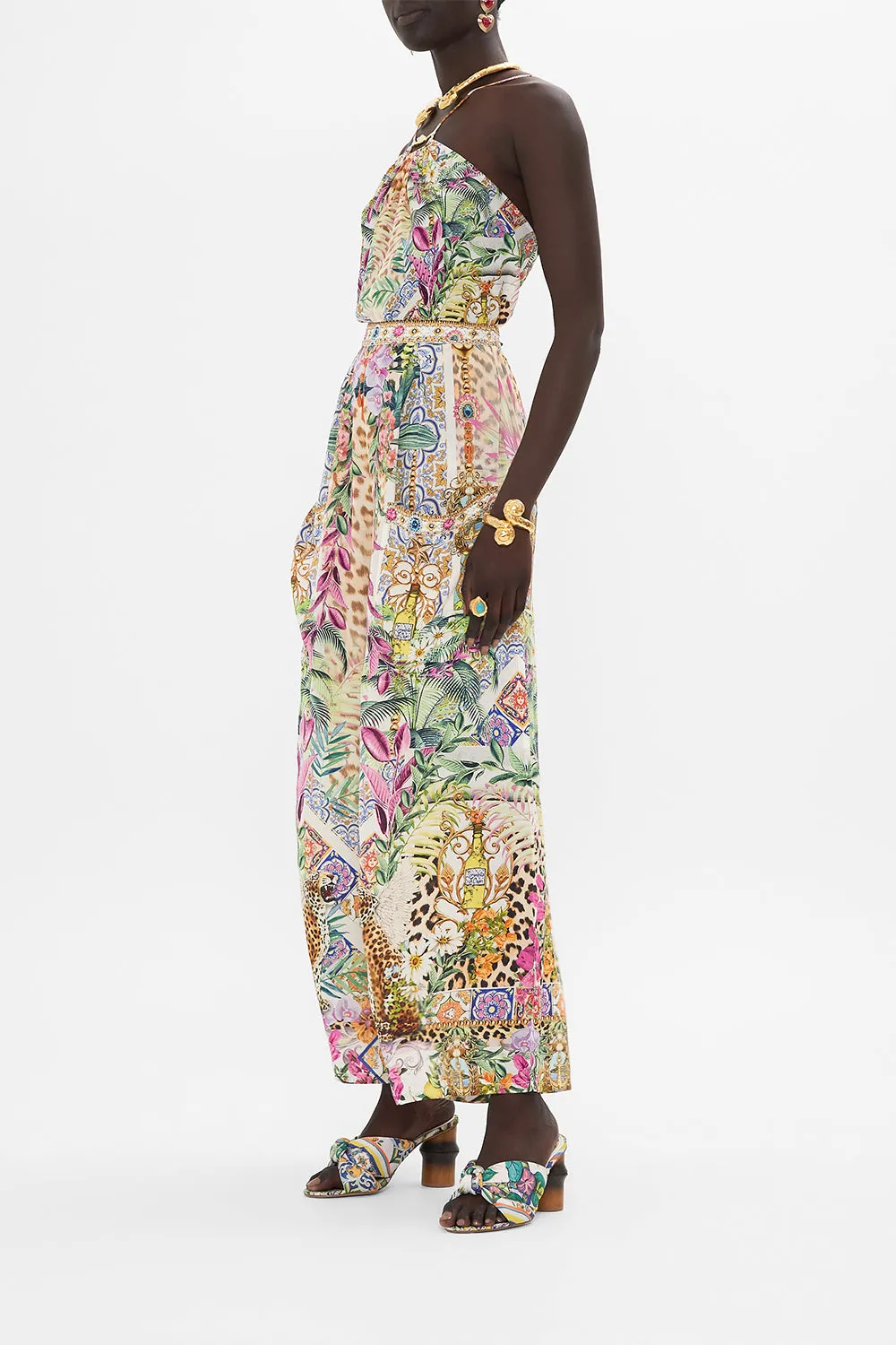 WIDE LEG TROUSER WITH FRONT POCKETS FLOWERS OF NEPTUNE