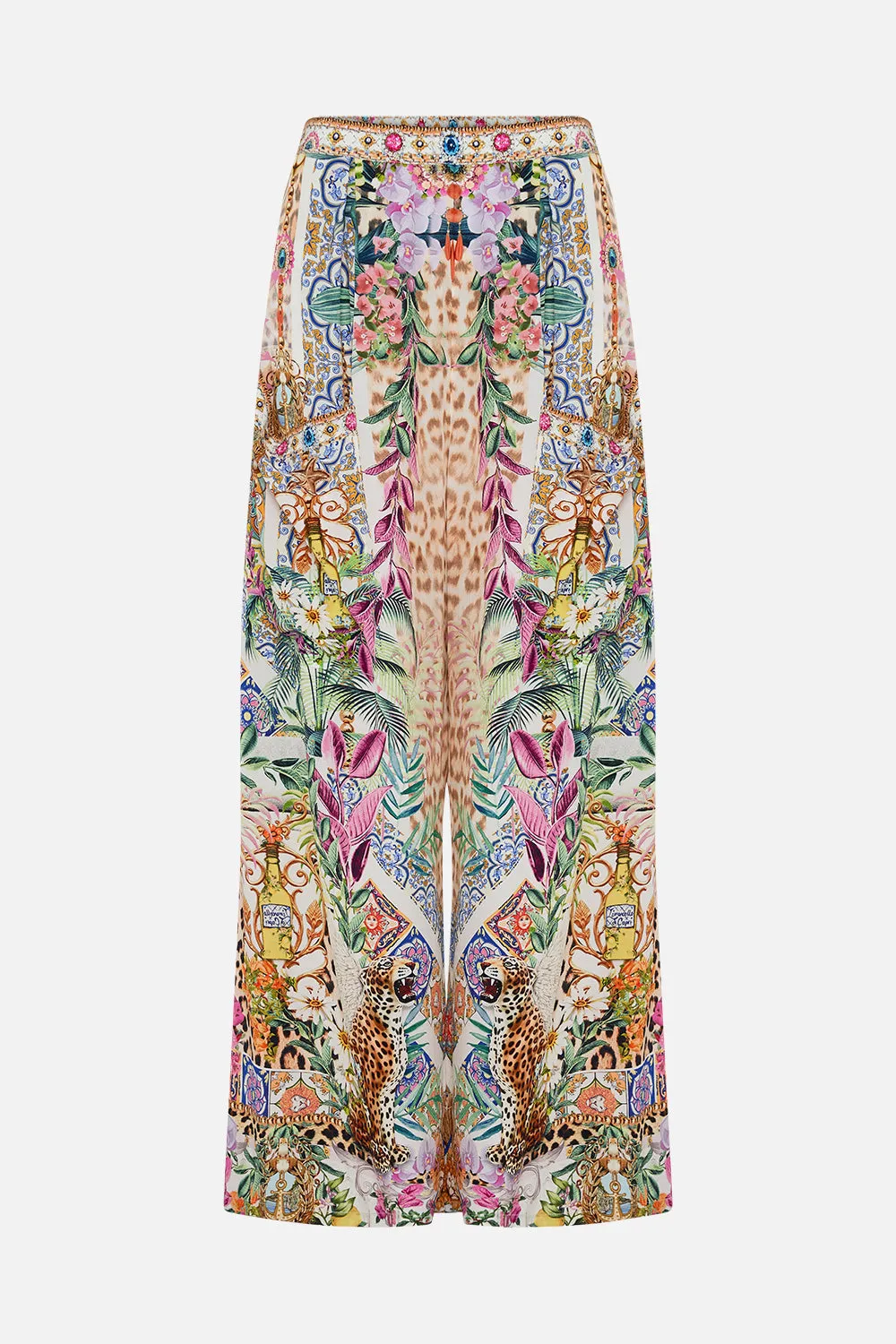 WIDE LEG TROUSER WITH FRONT POCKETS FLOWERS OF NEPTUNE
